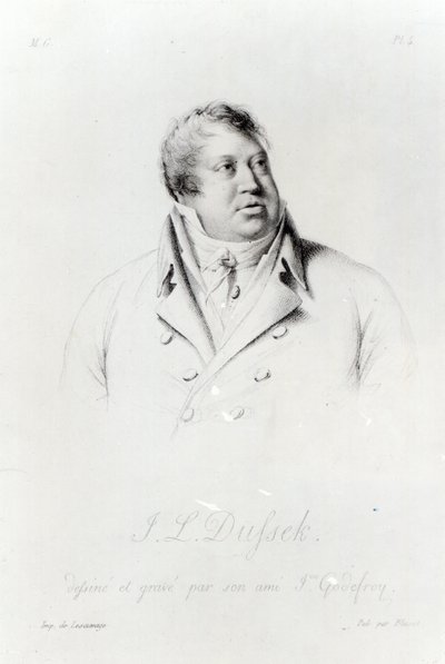 Jan Ladislav Dussek (1760-1812) door J. Godefroy